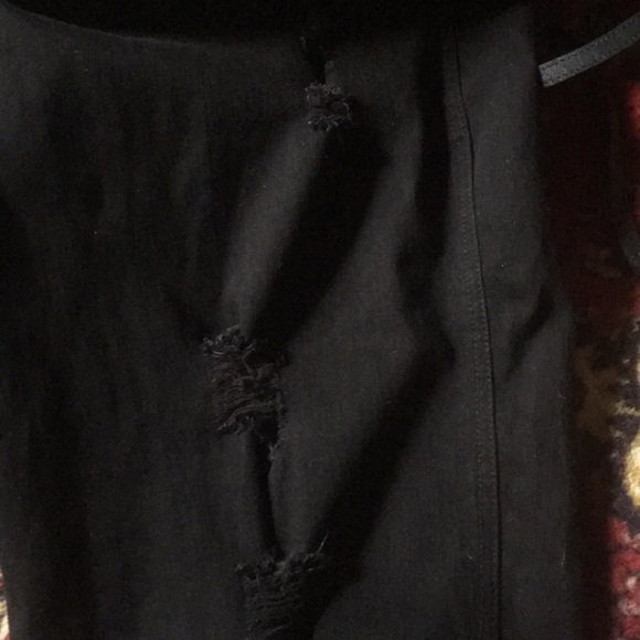 Nwt Torrid black distressed denim overalls - Picture 3 of 5